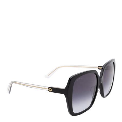 gucci black flat top sunglasses|clear Gucci sunglasses.